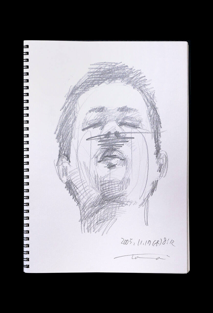 Contemporary artist SHINTAKU Tomoni's 2005/11/17 Self-portrait or pencil drawing