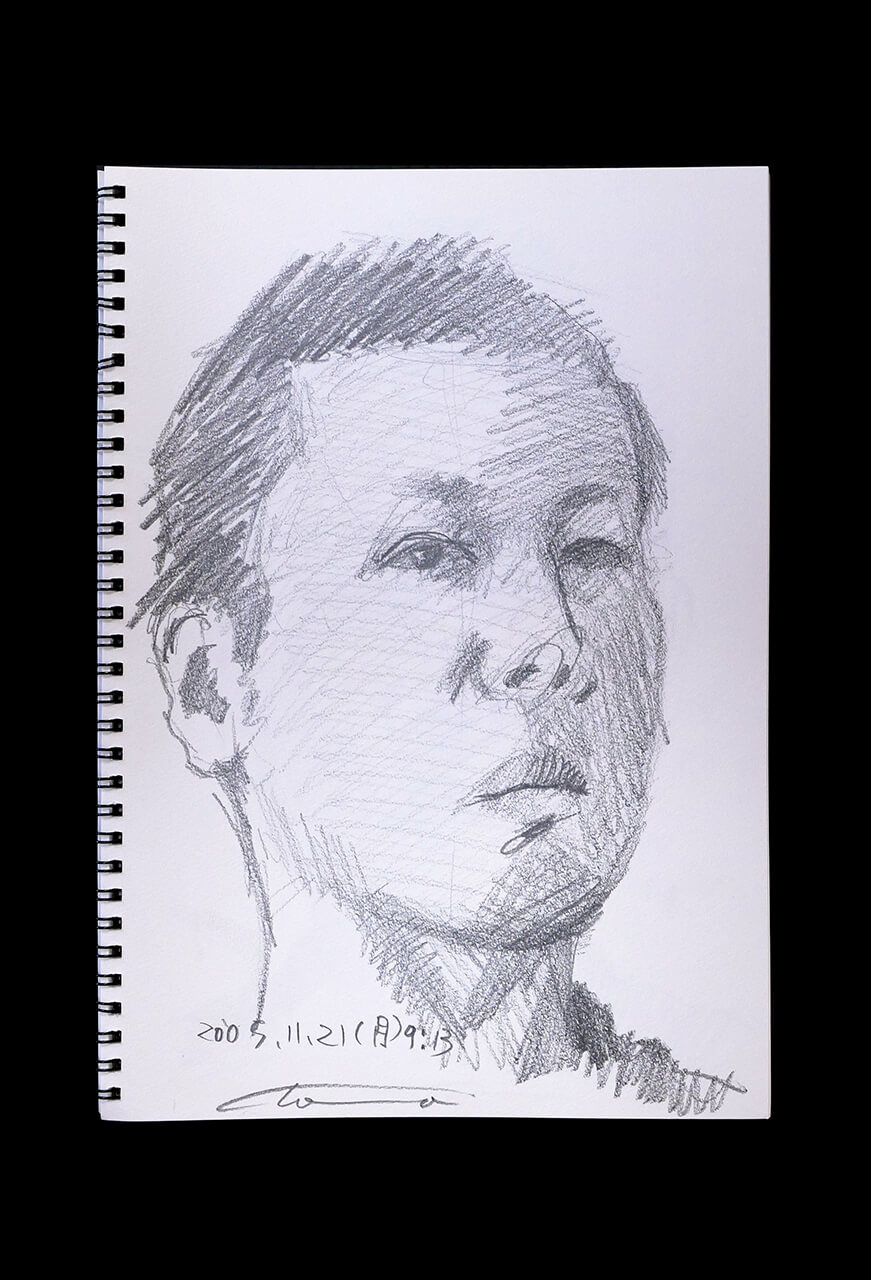 Contemporary artist SHINTAKU Tomoni's 2005/11/21 Self-portrait or pencil drawing