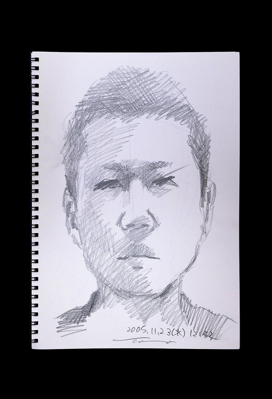 Contemporary artist SHINTAKU Tomoni's 2005/11/23 Self-portrait or pencil drawing