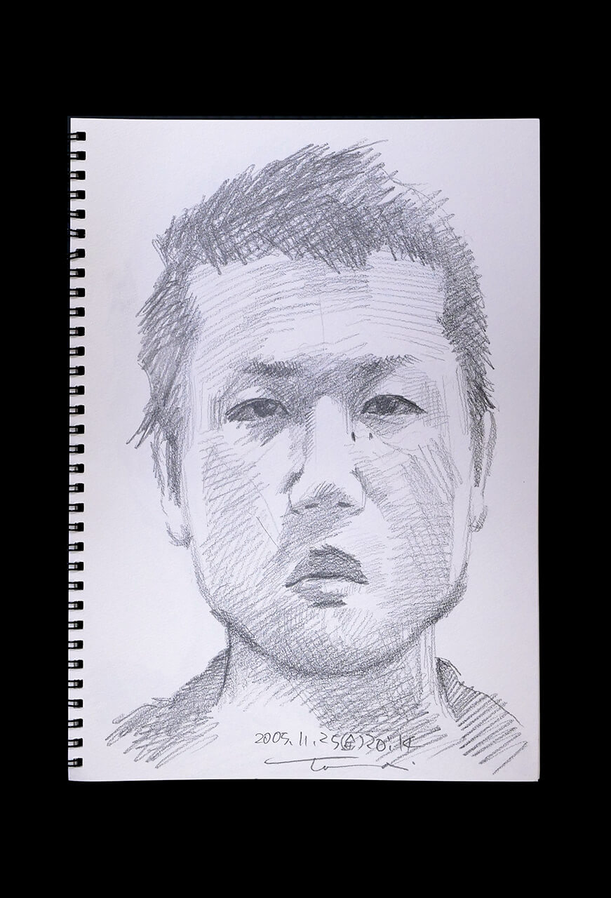 Contemporary artist SHINTAKU Tomoni's 2005/11/25 Self-portrait or pencil drawing