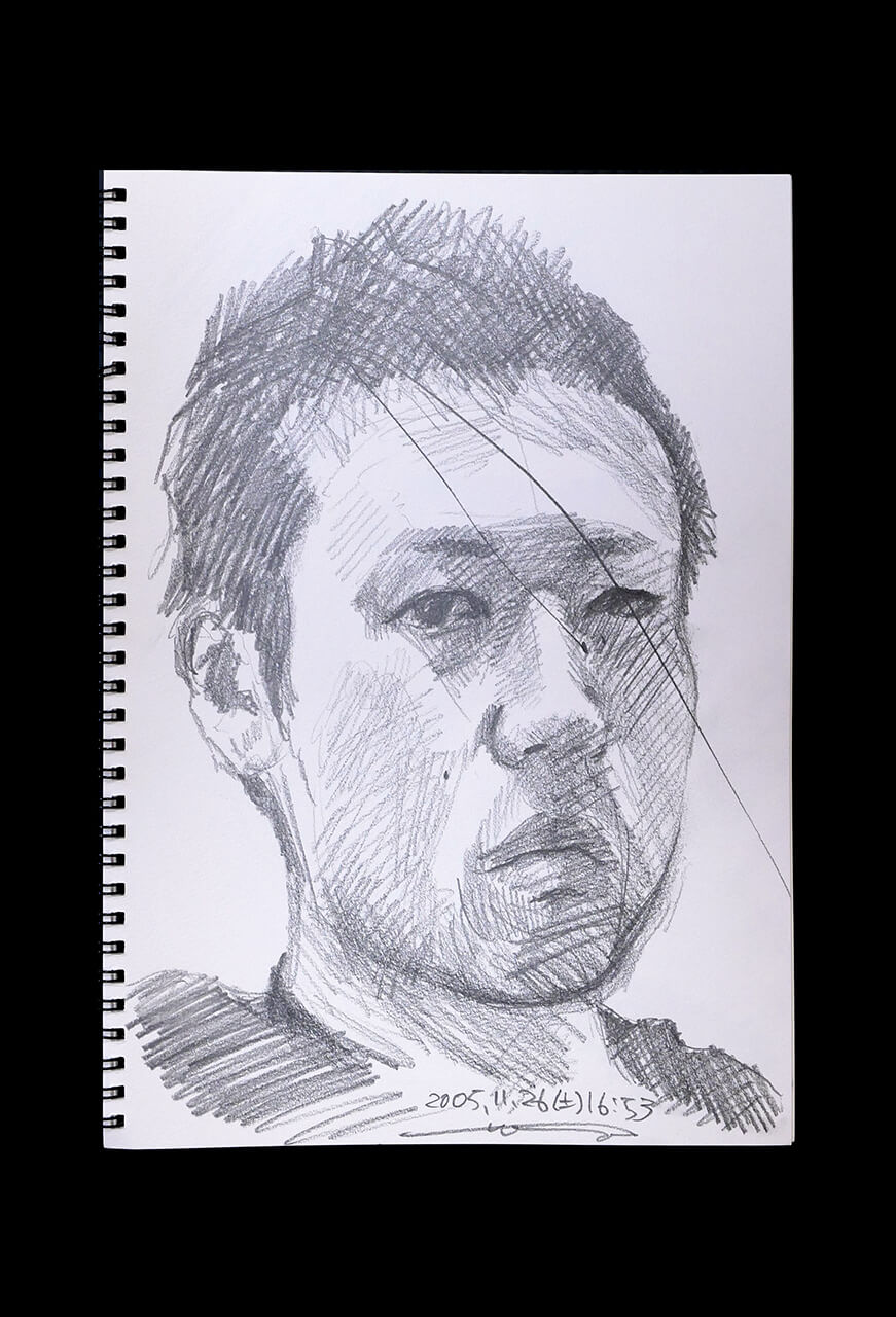 Contemporary artist SHINTAKU Tomoni's 2005/11/26 Self-portrait or pencil drawing
