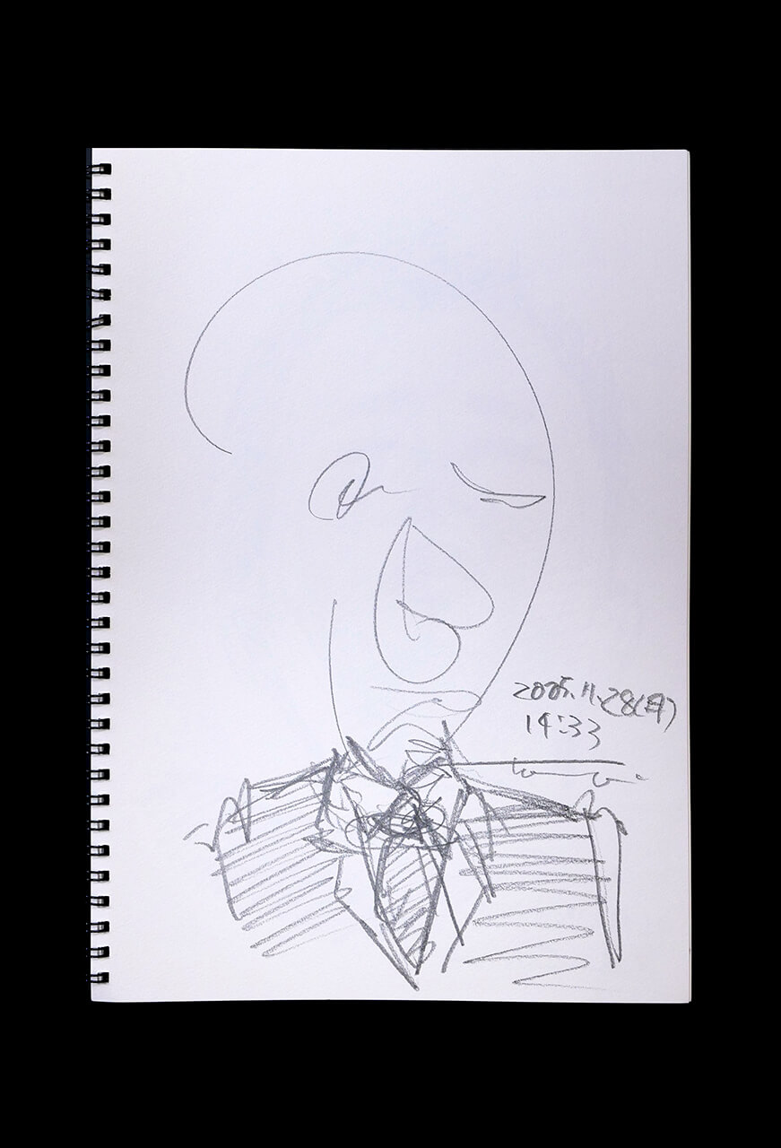 Contemporary artist SHINTAKU Tomoni's 2005/11/28 Self-portrait or pencil drawing