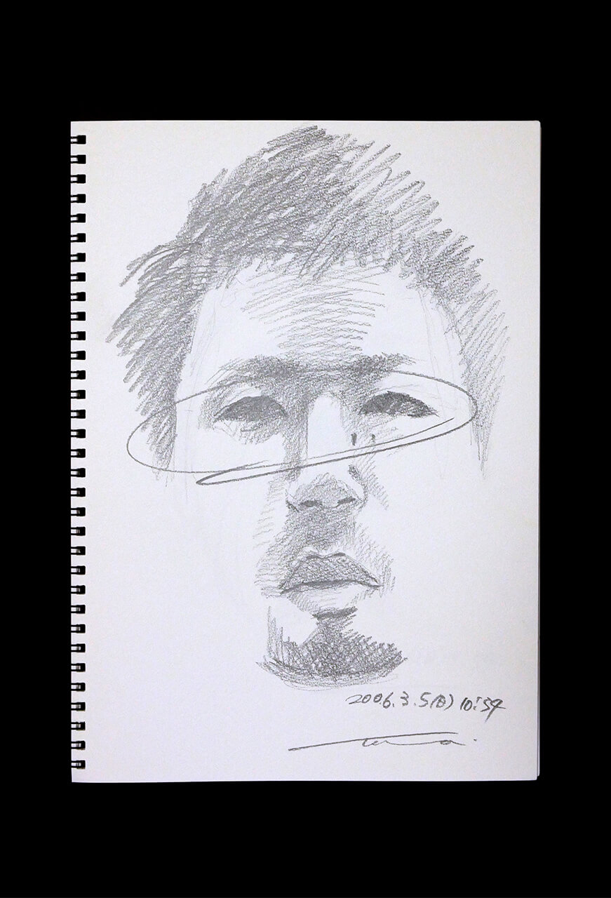Contemporary artist SHINTAKU Tomoni's 2006/3/5 Self-portrait or pencil drawing