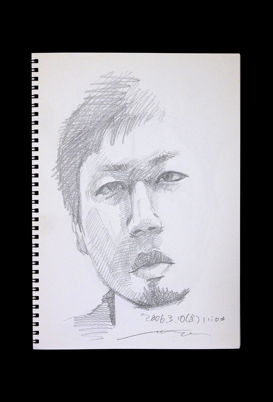 Contemporary artist SHINTAKU Tomoni's 2006/3/10 Self-portrait or pencil drawing