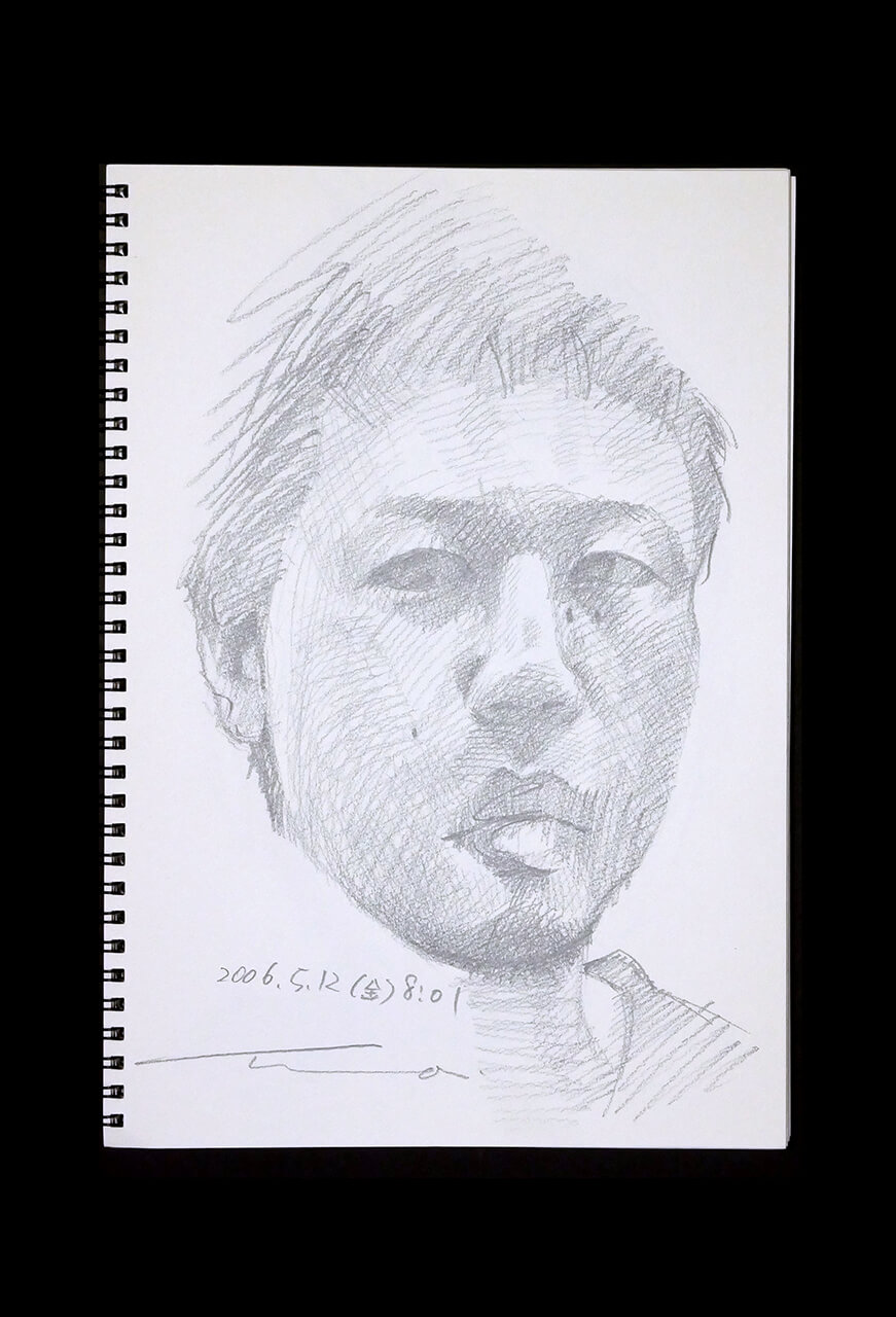 Contemporary artist SHINTAKU Tomoni's 2006/5/12 Self-portrait or pencil drawing