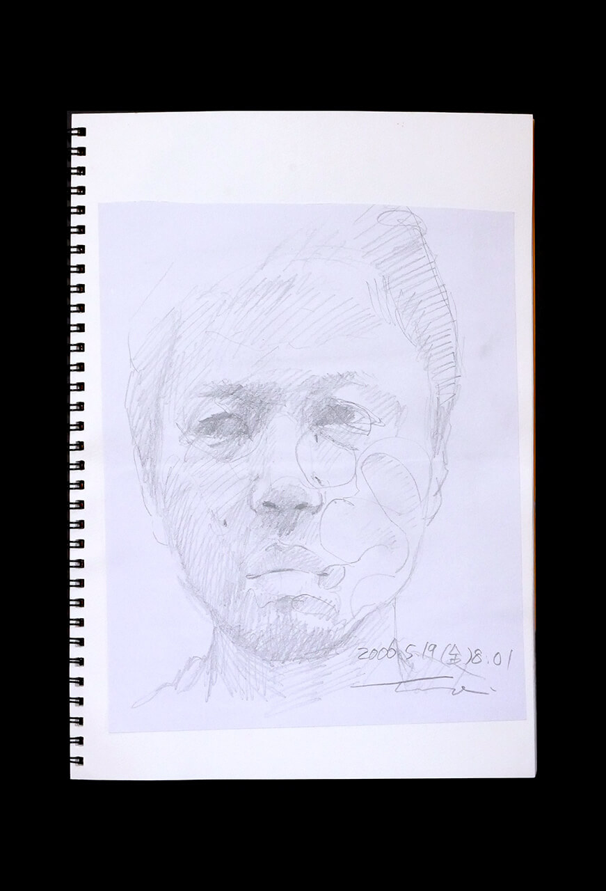 Contemporary artist SHINTAKU Tomoni's 2006/5/19 Self-portrait or pencil drawing