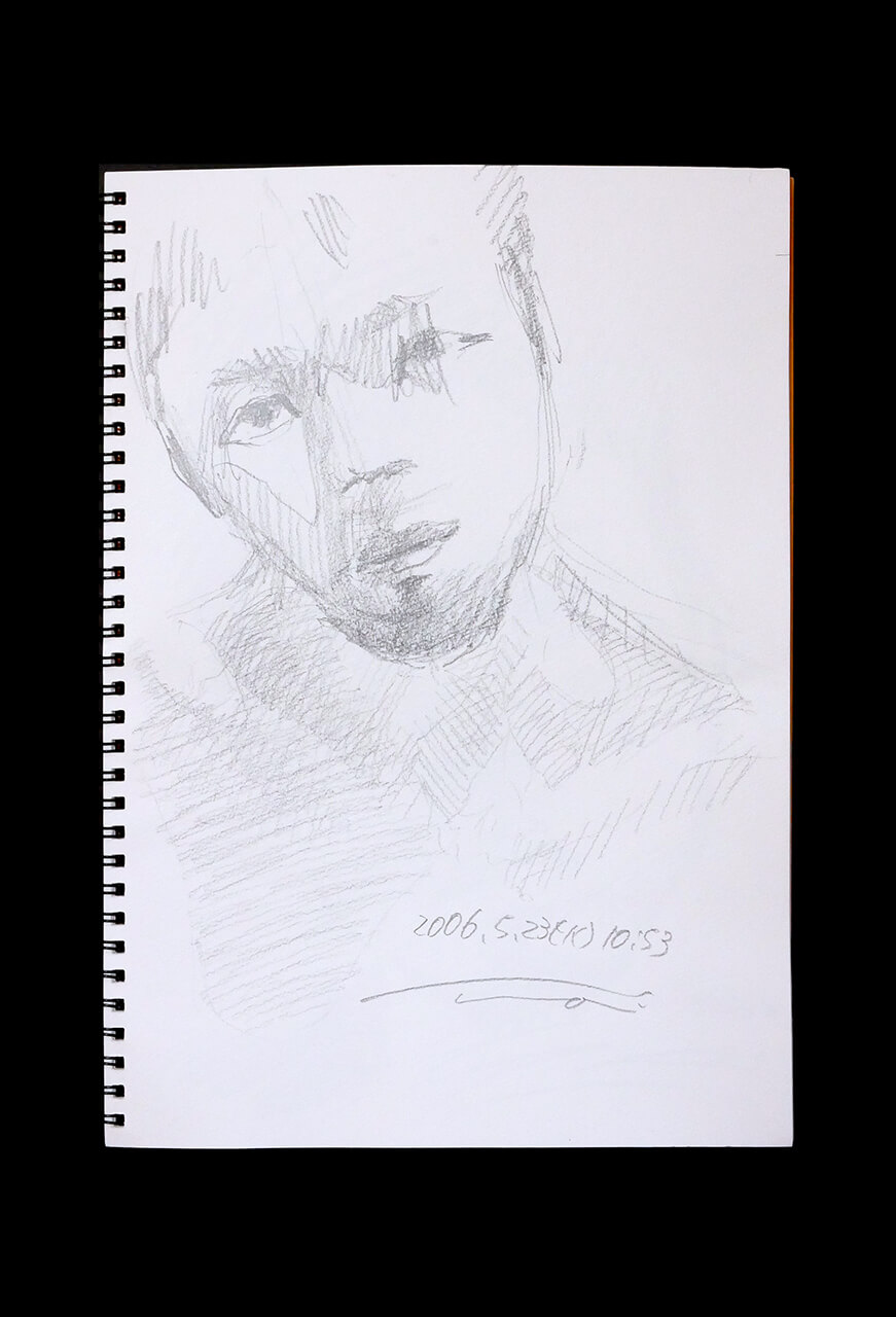 Contemporary artist SHINTAKU Tomoni's 2006/5/23 Self-portrait or pencil drawing