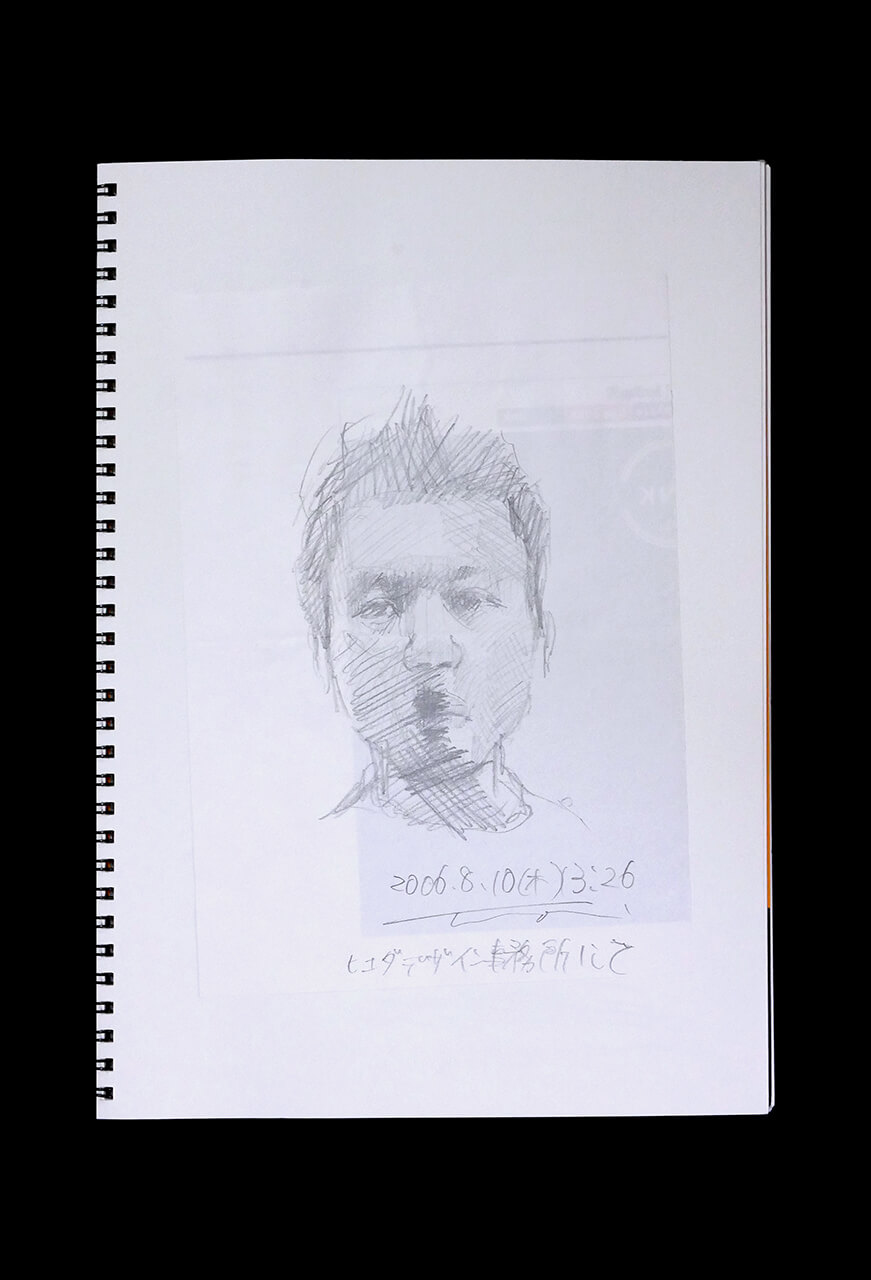 Contemporary artist SHINTAKU Tomoni's 2006/8/10 Self-portrait or pencil drawing