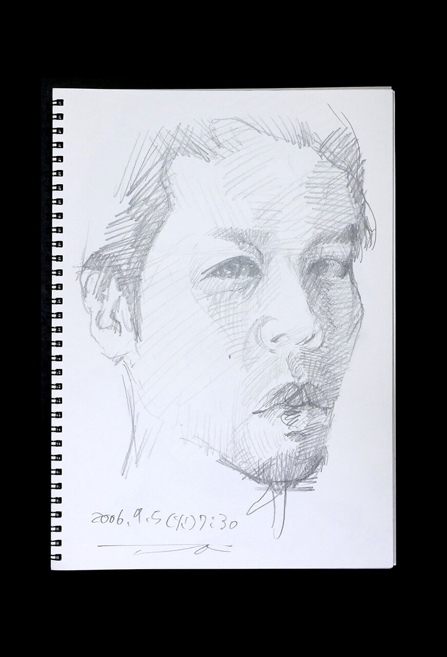 Contemporary artist SHINTAKU Tomoni's 2006/9/5 Self-portrait or pencil drawing