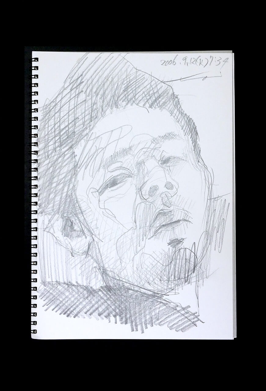 Contemporary artist SHINTAKU Tomoni's 2006/9/12 Self-portrait or pencil drawing