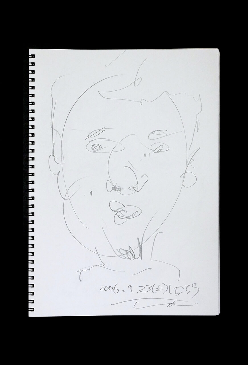 Contemporary artist SHINTAKU Tomoni's 2006/9/23 Self-portrait or pencil drawing