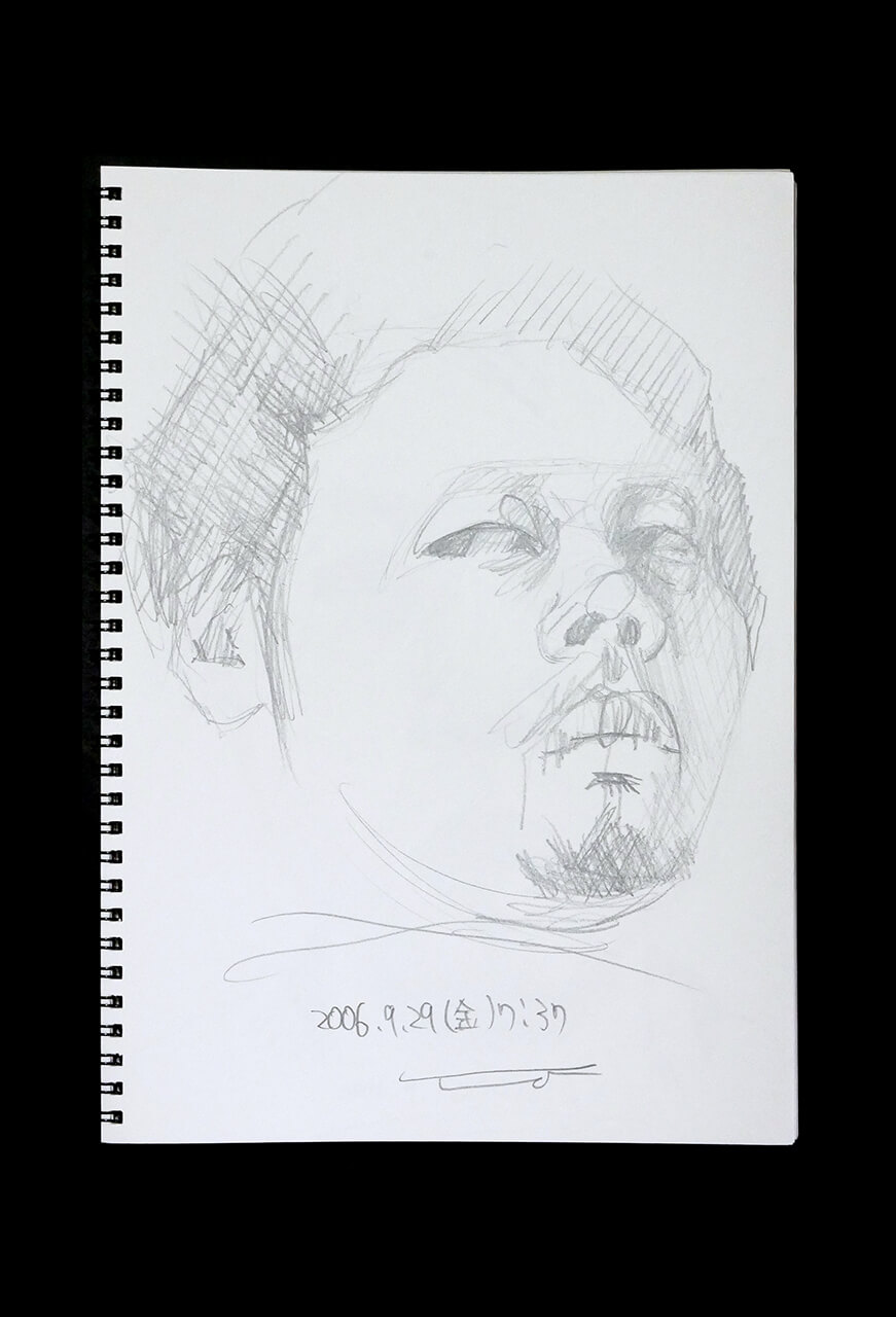 Contemporary artist SHINTAKU Tomoni's 2006/9/29 Self-portrait or pencil drawing