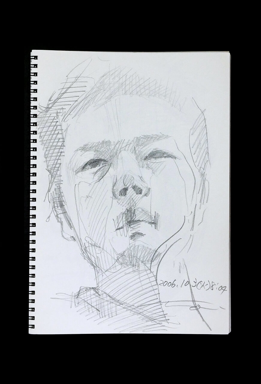 Contemporary artist SHINTAKU Tomoni's 2006/10/3 Self-portrait or pencil drawing