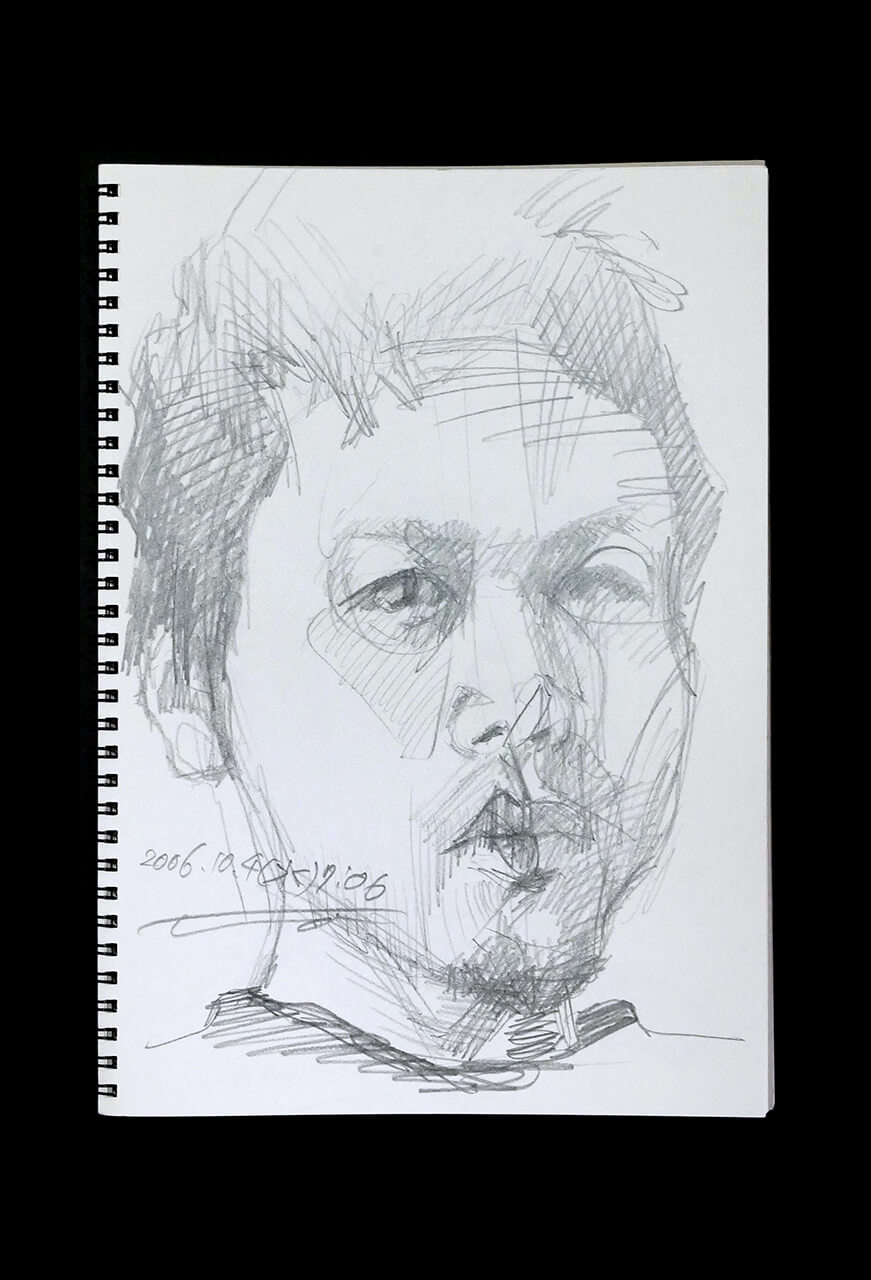 Contemporary artist SHINTAKU Tomoni's 2006/10/4 Self-portrait or pencil drawing