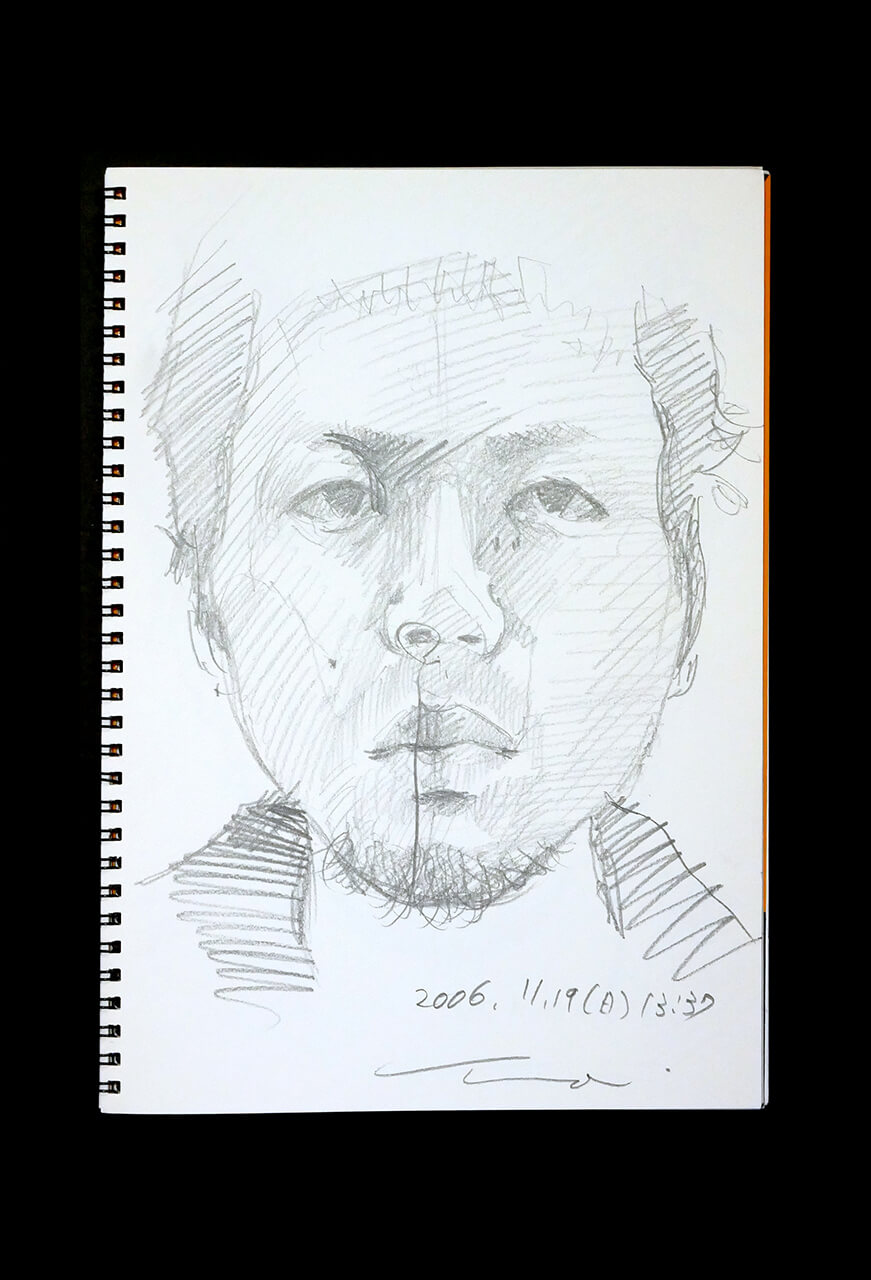 Contemporary artist SHINTAKU Tomoni's 2006/11/19 Self-portrait or pencil drawing