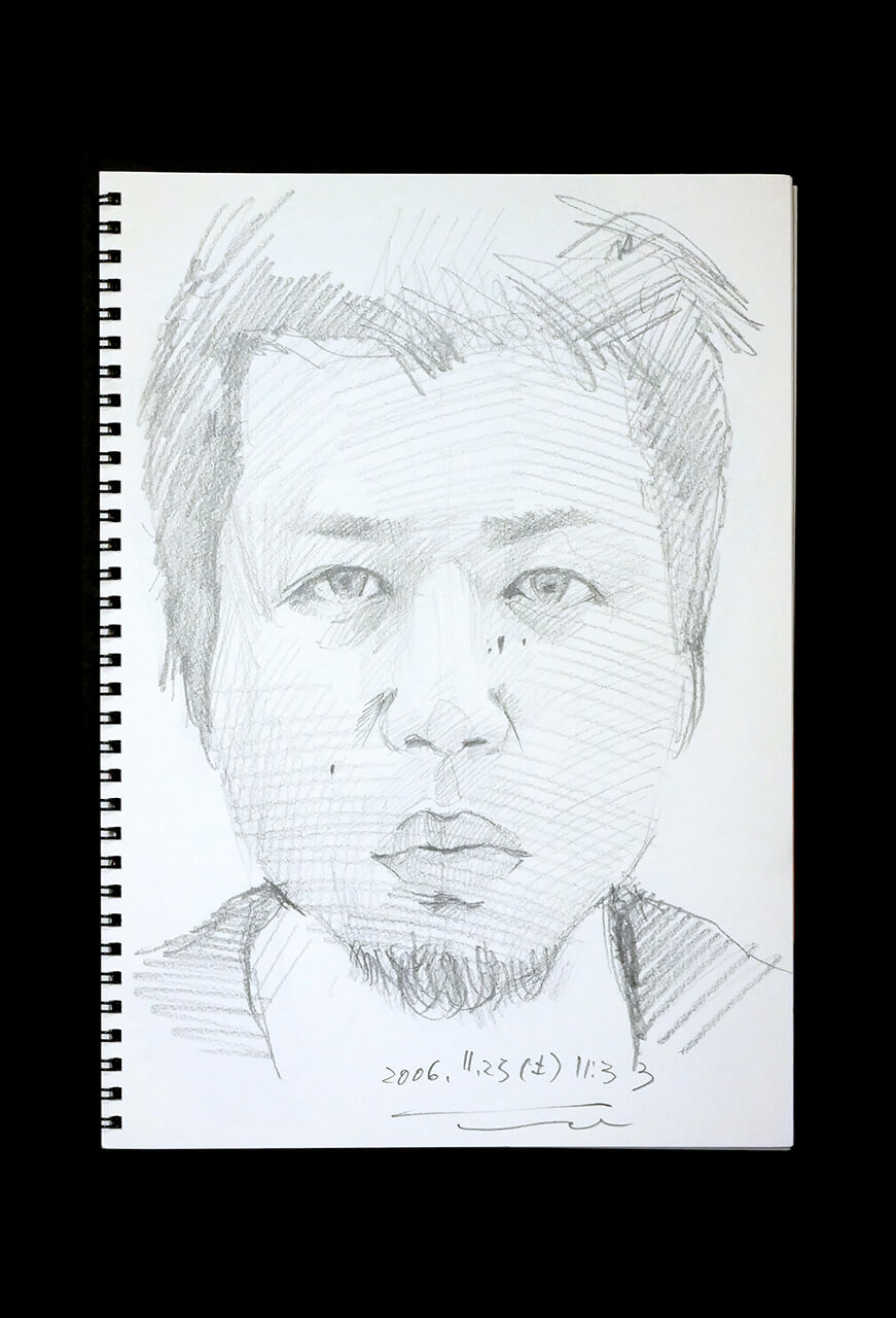 Contemporary artist SHINTAKU Tomoni's 2006/11/25 Self-portrait or pencil drawing