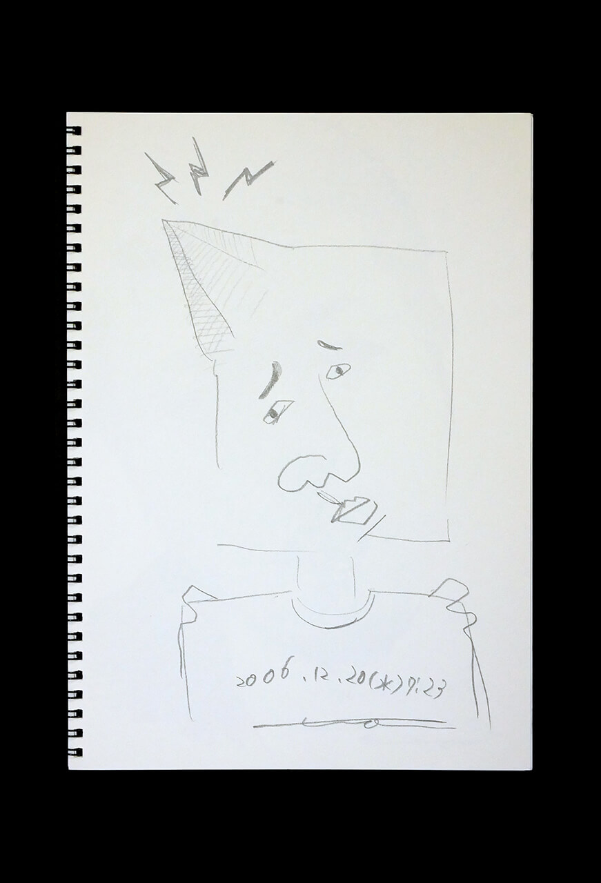 Contemporary artist SHINTAKU Tomoni's 2006/12/20 Self-portrait or pencil drawing