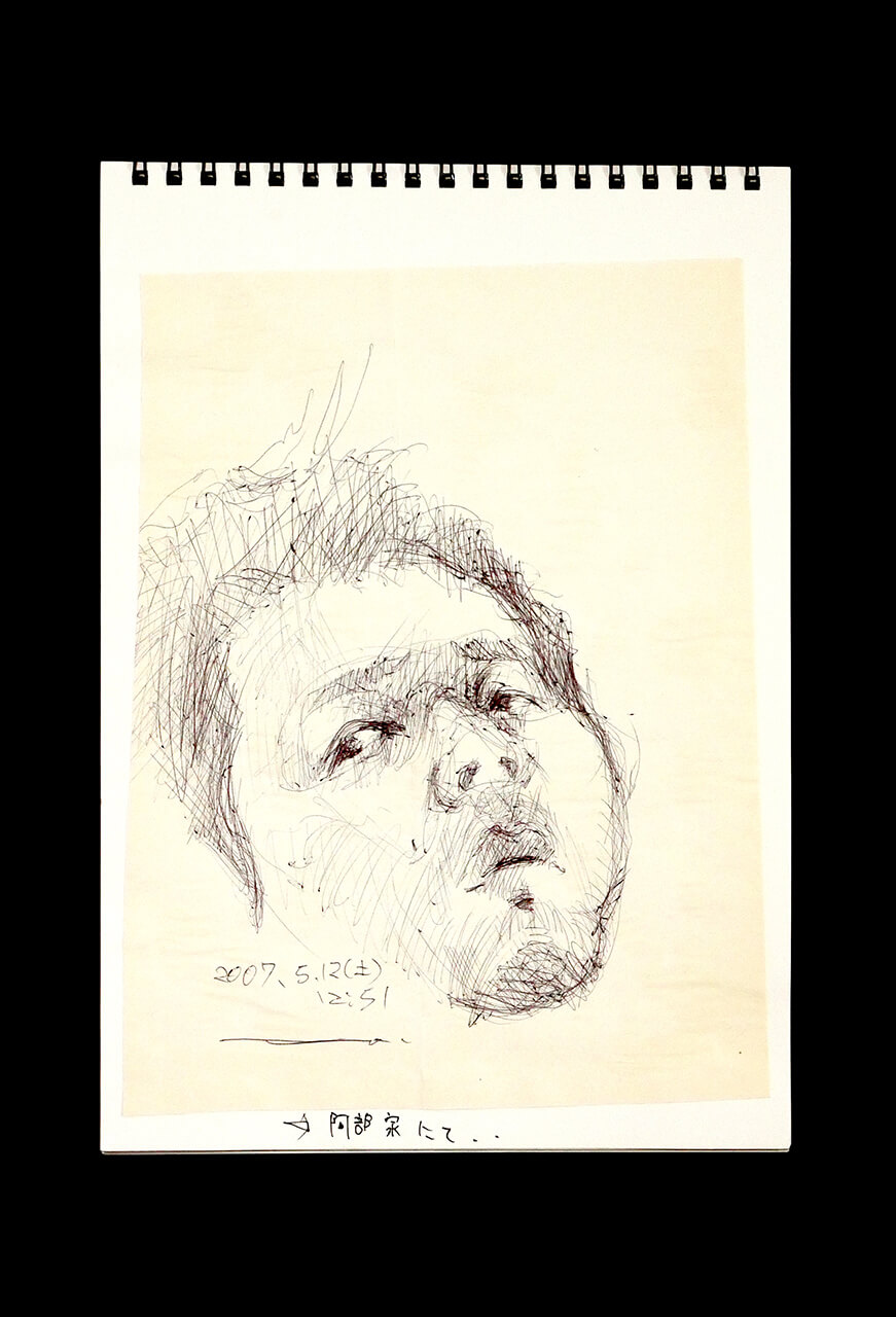Contemporary artist SHINTAKU Tomoni's 2007/5/12 Self-portrait or pencil drawing