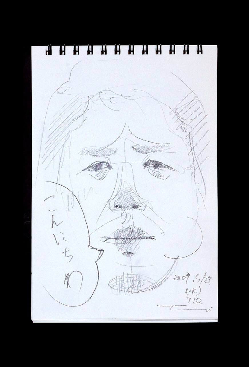 Contemporary artist SHINTAKU Tomoni's 2009/5/27 Self-portrait or pencil drawing