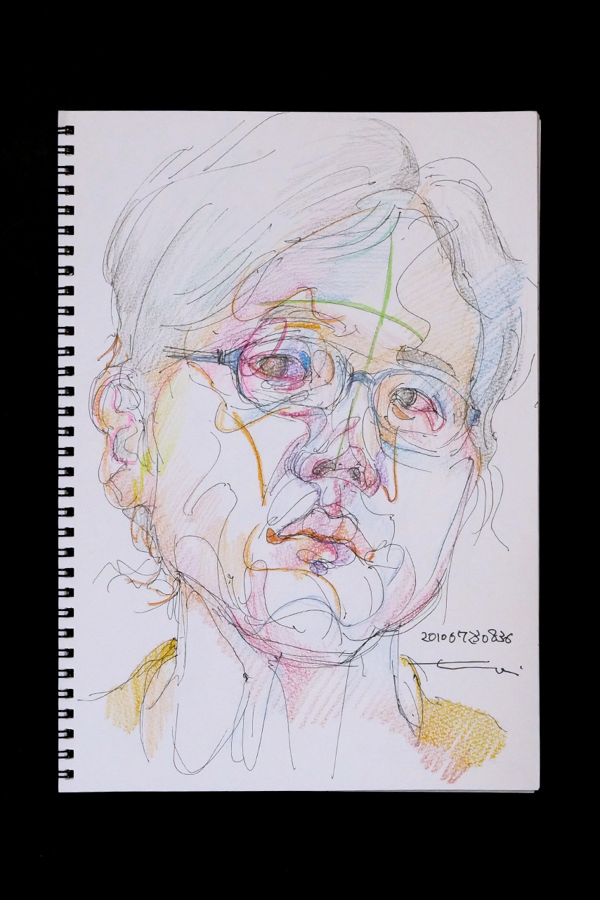 Contemporary artist SHINTAKU Tomoni's 2010/7/23 Self-portrait or pencil drawing