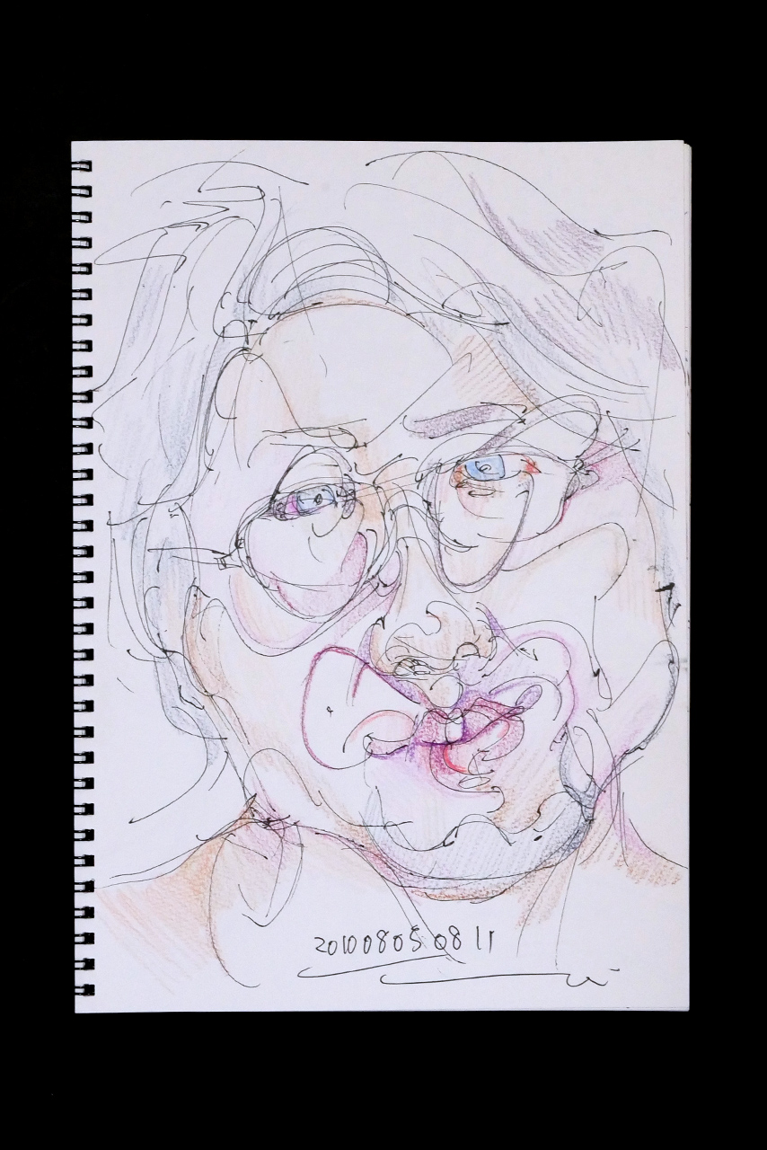 Contemporary artist SHINTAKU Tomoni's 2010/8/5 Self-portrait or pencil drawing