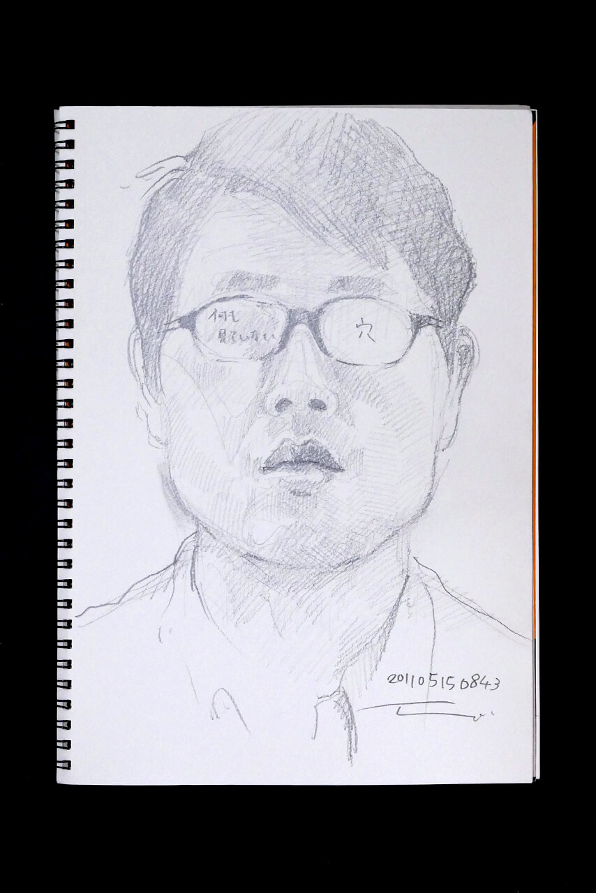 Contemporary artist SHINTAKU Tomoni's 2011/5/15 Self-portrait or pencil drawing