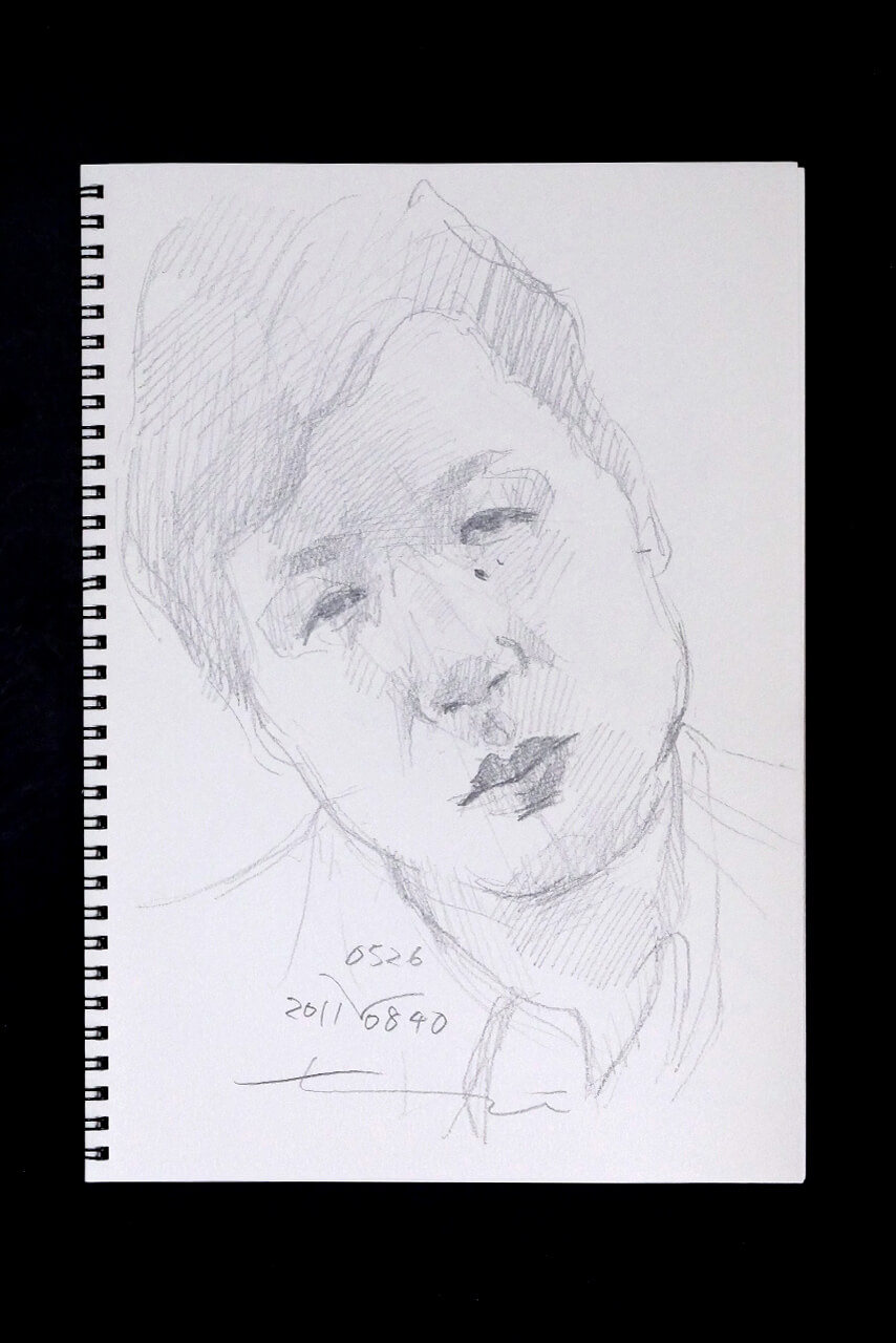 Contemporary artist SHINTAKU Tomoni's 2011/5/26 Self-portrait or pencil drawing