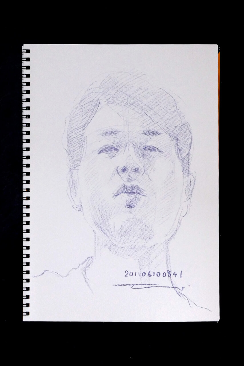 Contemporary artist SHINTAKU Tomoni's 2011/6/10 Self-portrait or pencil drawing