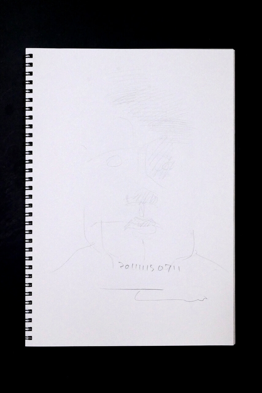 Contemporary artist SHINTAKU Tomoni's 2011/11/15 Self-portrait or pencil drawing
