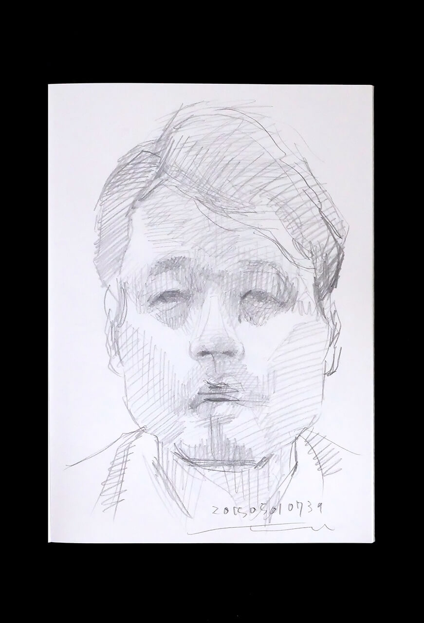 Contemporary artist SHINTAKU Tomoni's 2015/5/1 Self-portrait or pencil drawing
