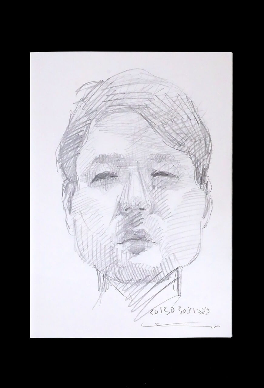 Contemporary artist SHINTAKU Tomoni's 2015/5/3 Self-portrait or pencil drawing