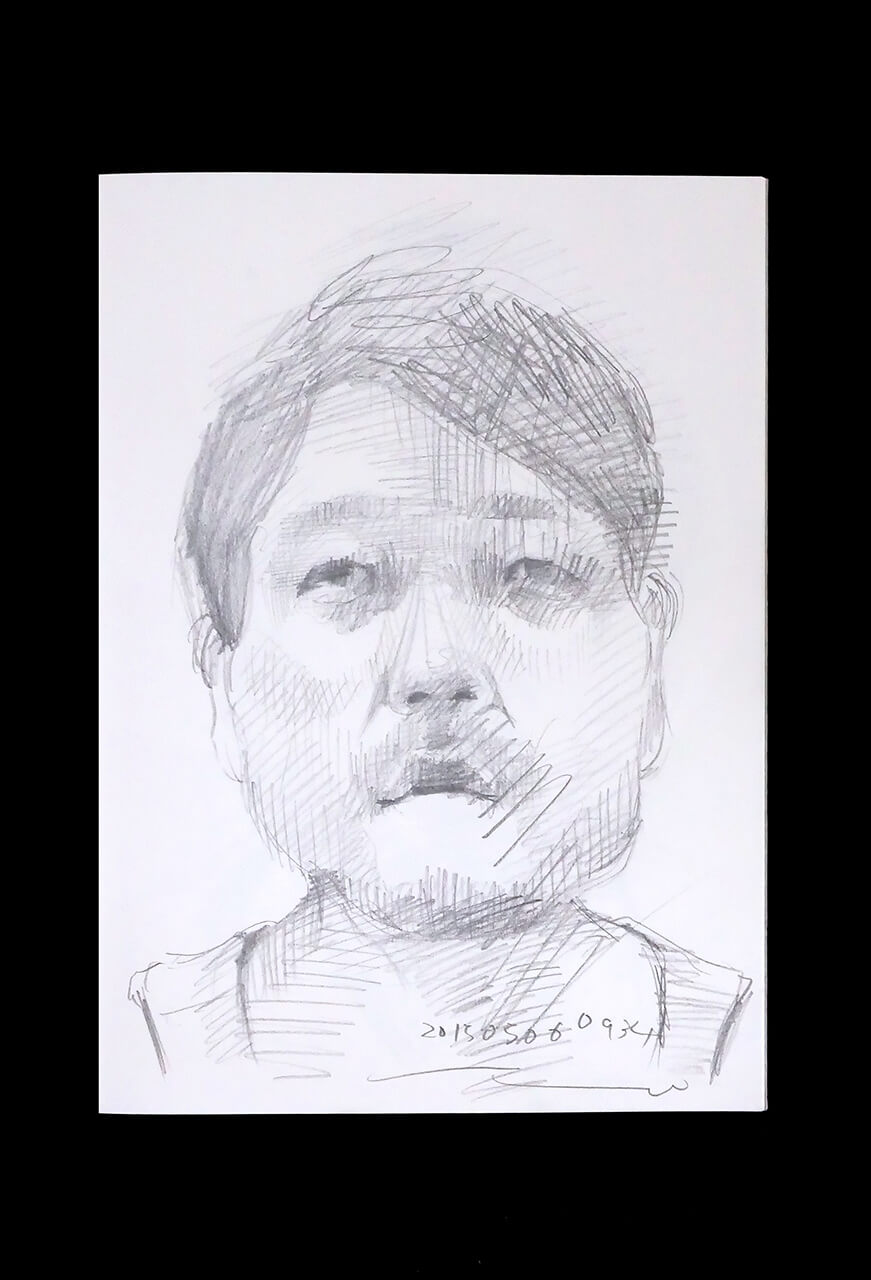 Contemporary artist SHINTAKU Tomoni's 2015/5/6 Self-portrait or pencil drawing