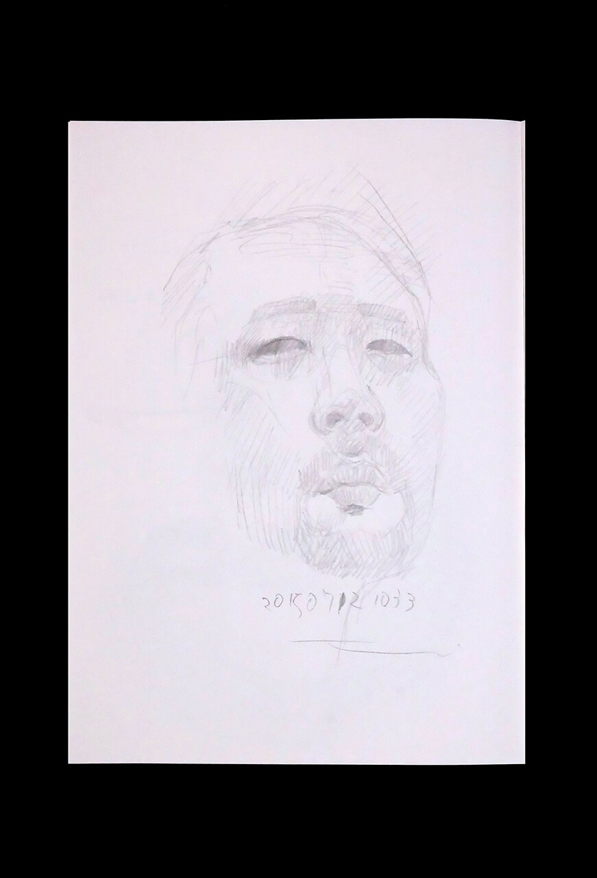 Contemporary artist SHINTAKU Tomoni's 2015/7/12 Self-portrait or pencil drawing