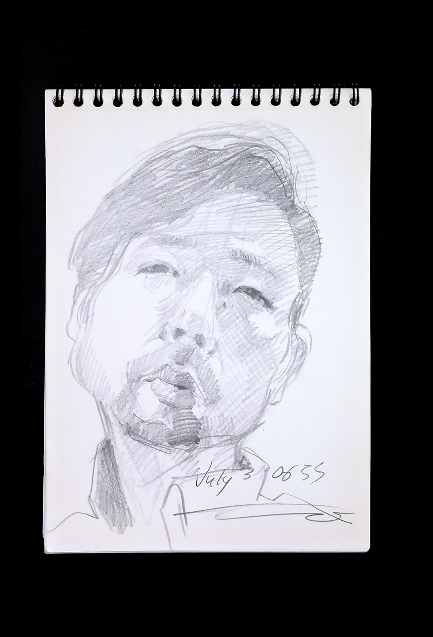 Contemporary artist SHINTAKU Tomoni's 2017/7/3 Self-portrait or pencil drawing
