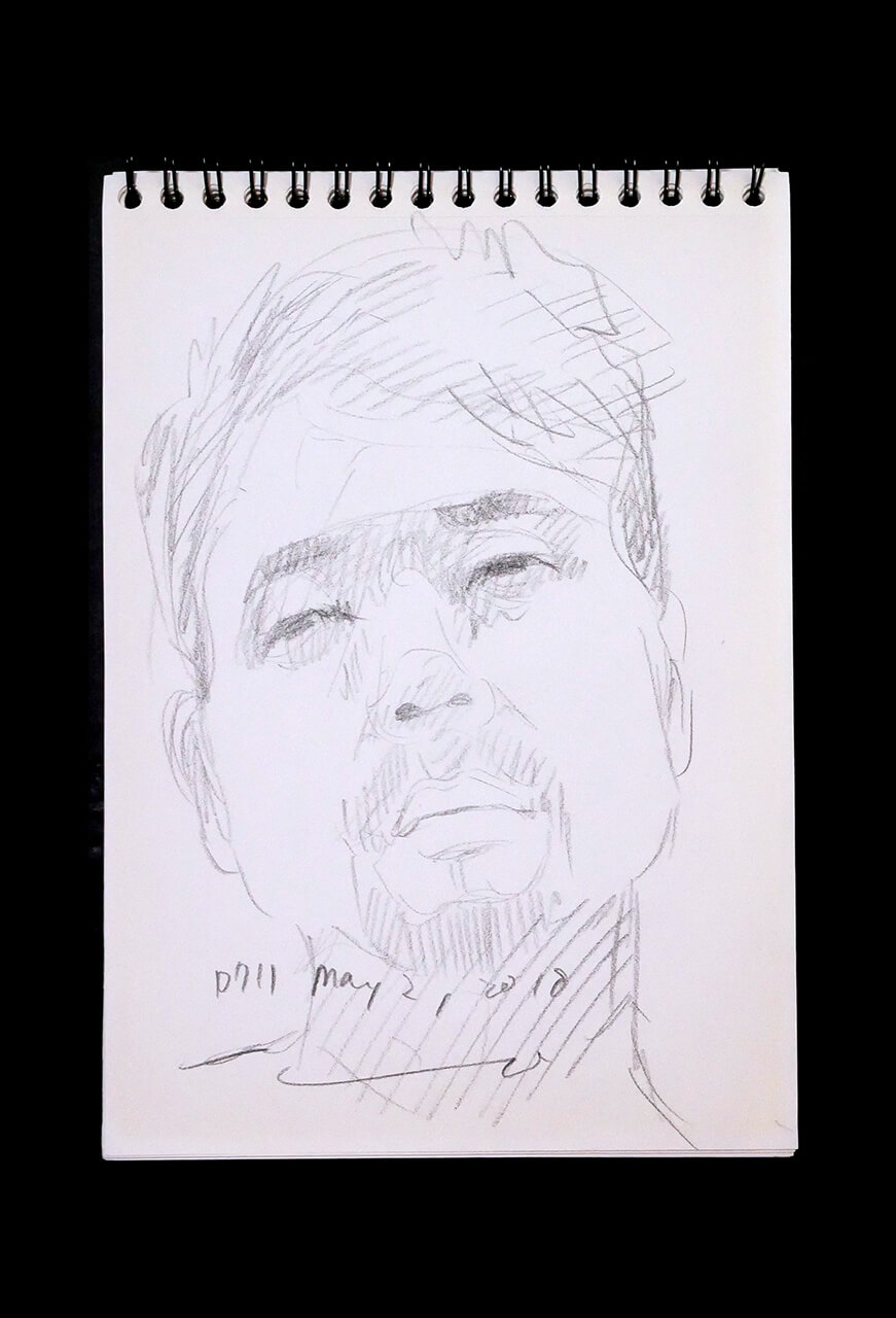 Contemporary artist SHINTAKU Tomoni's 2018/5/2 Self-portrait or pencil drawing