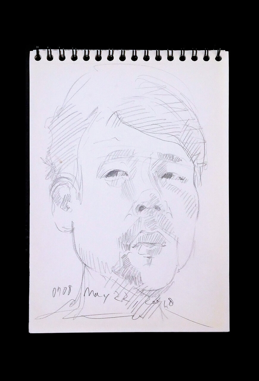 Contemporary artist SHINTAKU Tomoni's 2018/5/20 Self-portrait or pencil drawing