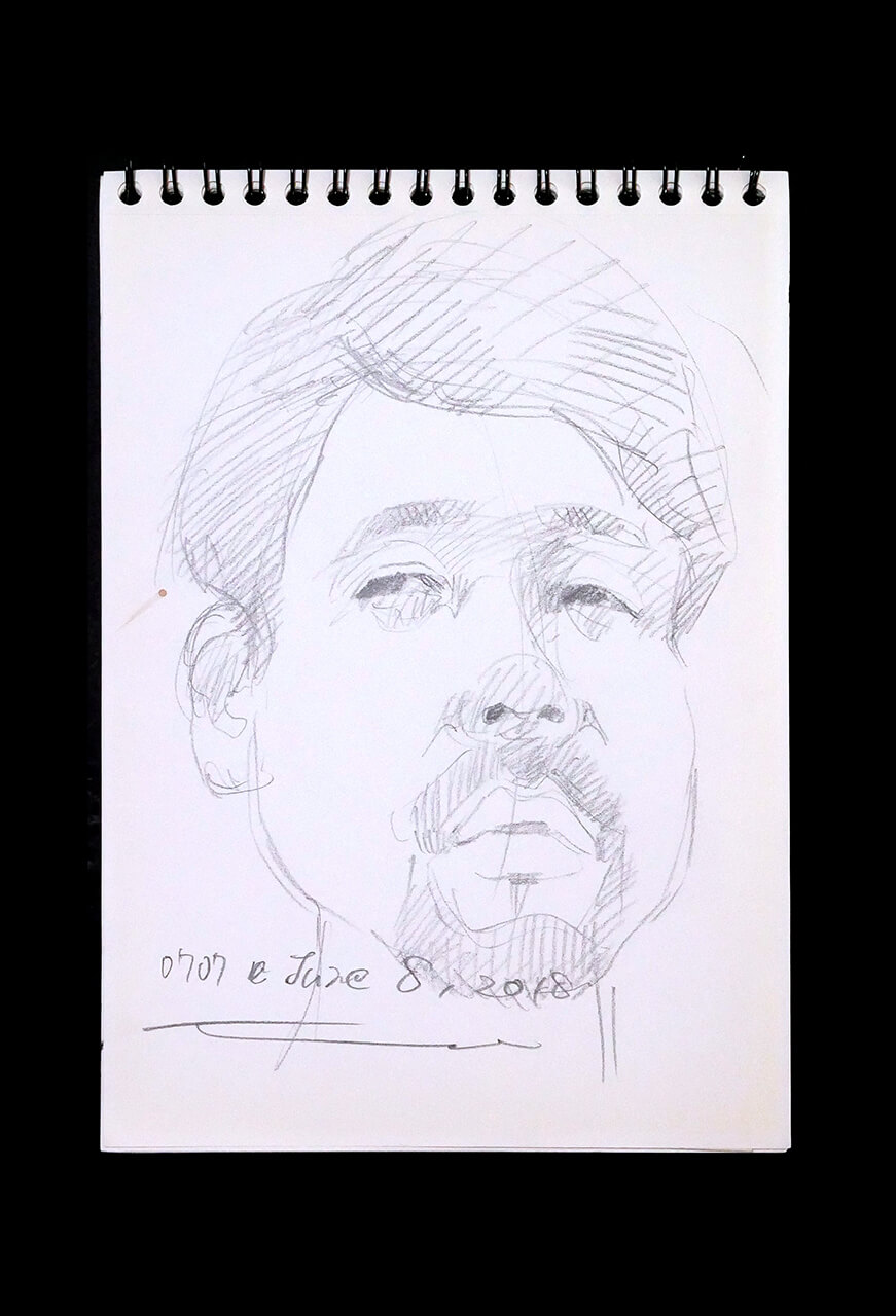 Contemporary artist SHINTAKU Tomoni's 2018/6/8 Self-portrait or pencil drawing