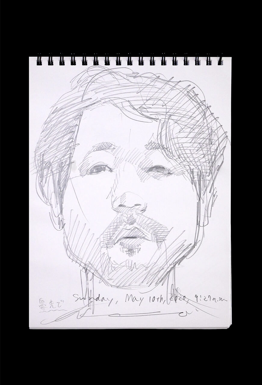 Contemporary artist SHINTAKU Tomoni's 2020/5/10 Self-portrait or pencil drawing