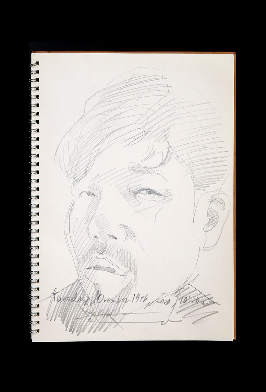 Contemporary artist SHINTAKU Tomoni's 2020/11/17 Self-portrait or pencil drawing