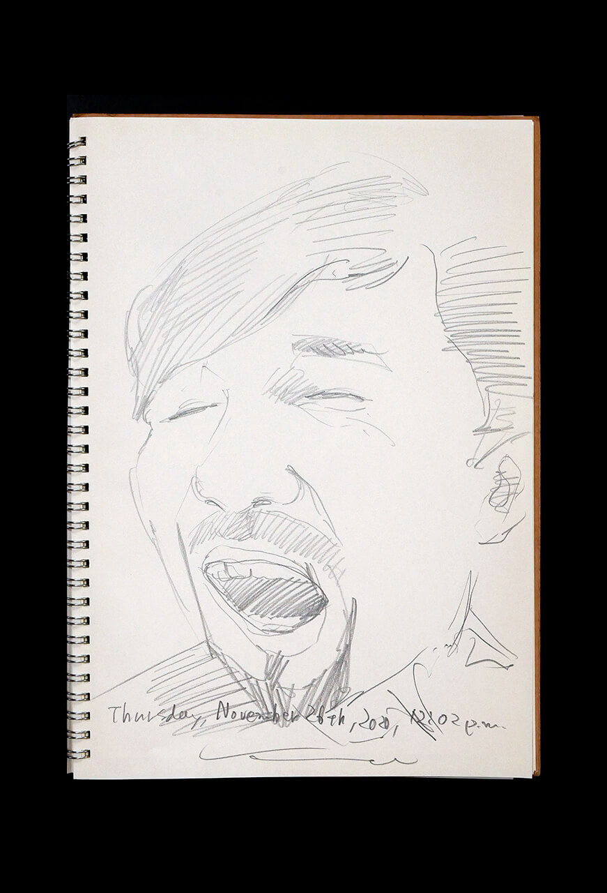Contemporary artist SHINTAKU Tomoni's 2020/11/26 Self-portrait or pencil drawing