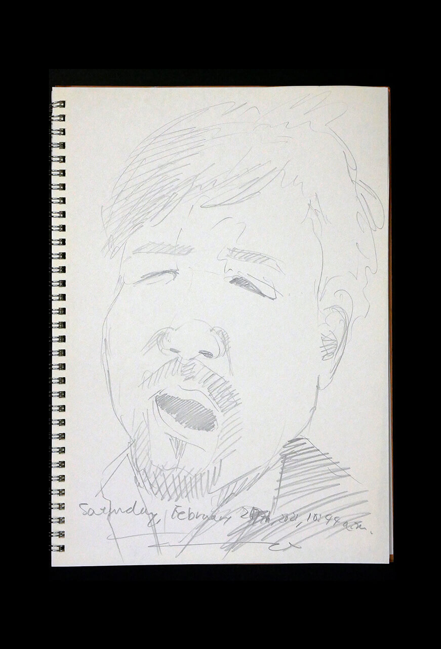 Contemporary artist SHINTAKU Tomoni's 2021/2/27 Self-portrait or pencil drawing