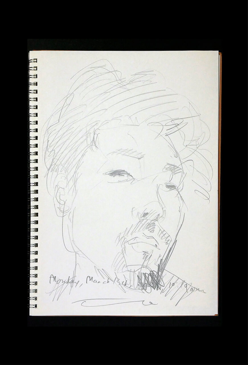 Contemporary artist SHINTAKU Tomoni's 2021/3/15 Self-portrait or pencil drawing