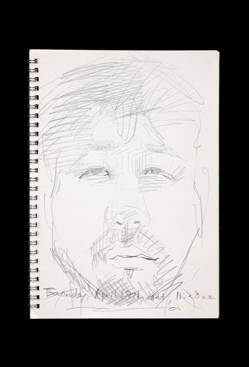 Contemporary artist SHINTAKU Tomoni's 2021/4/17 Self-portrait or pencil drawing