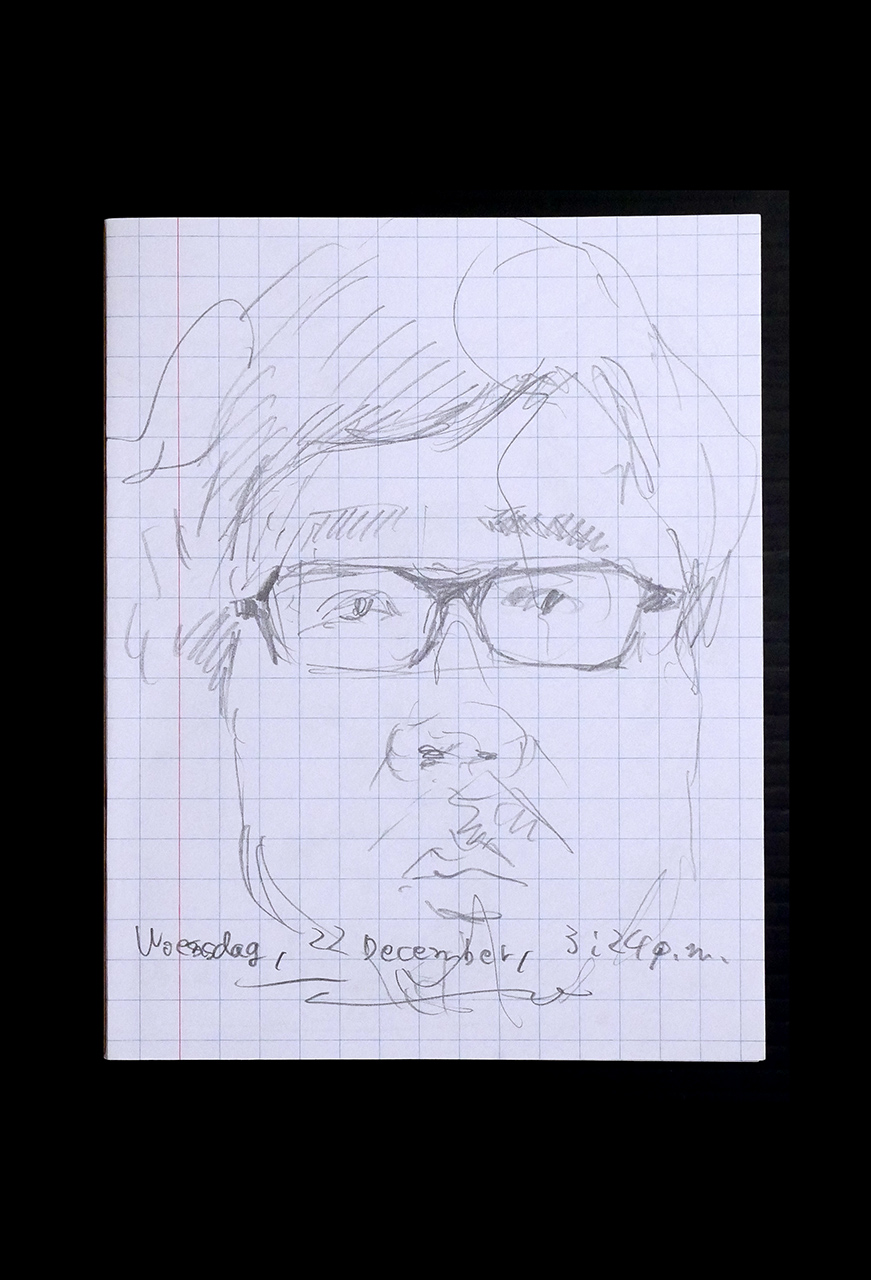 Contemporary artist SHINTAKU Tomoni's 2021/12/22 Self-portrait or pencil drawing