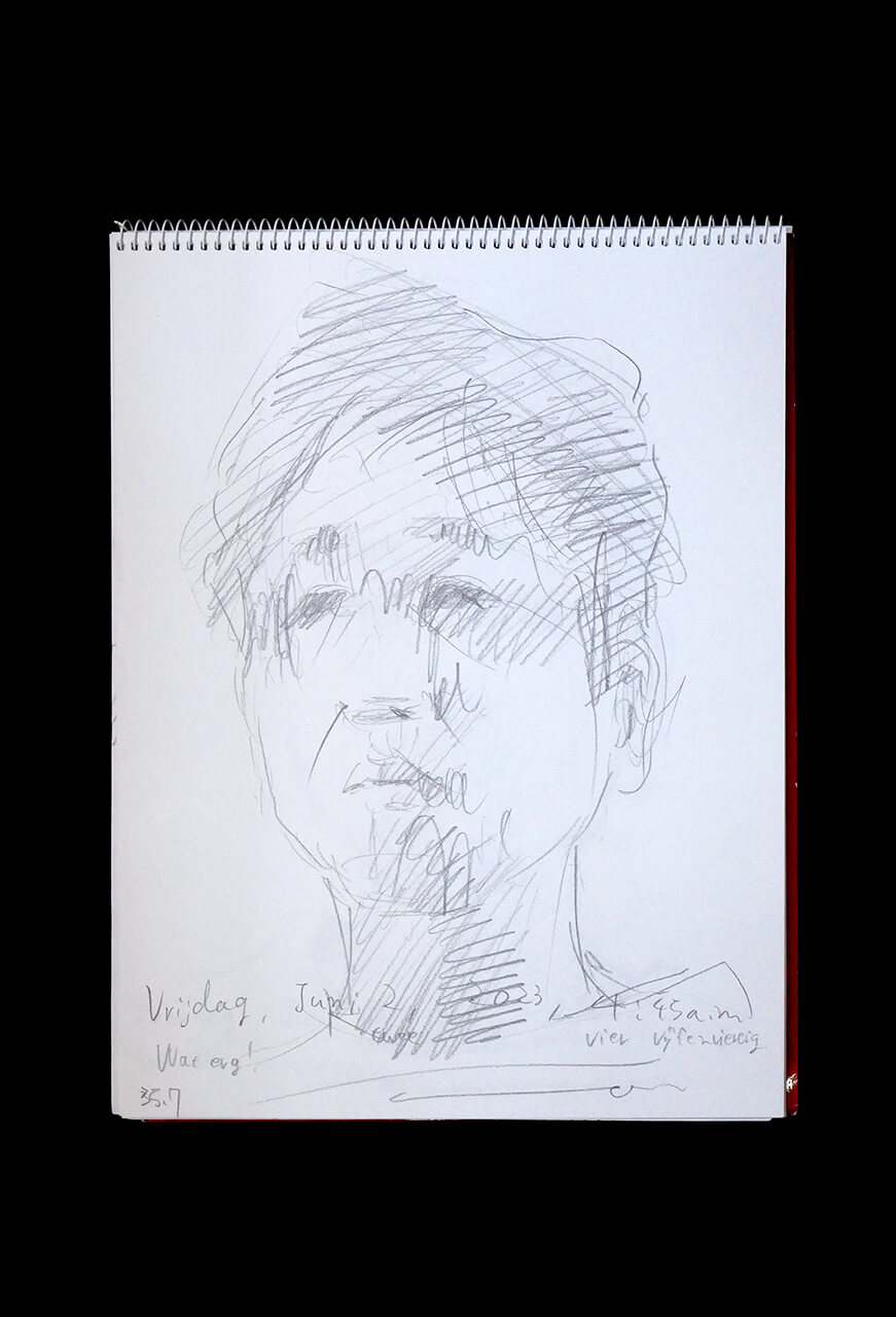 Contemporary artist SHINTAKU Tomoni's 2023/6/2 Self-portrait or pencil drawing